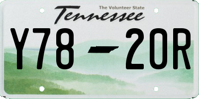 TN license plate Y7820R