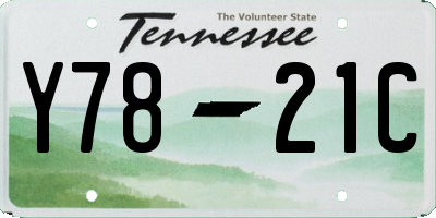 TN license plate Y7821C
