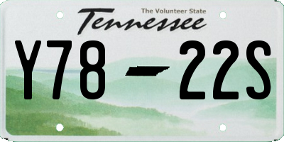 TN license plate Y7822S
