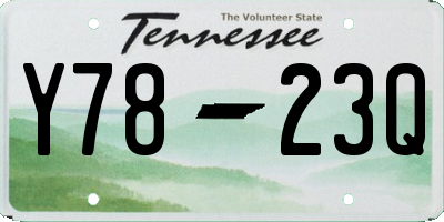 TN license plate Y7823Q