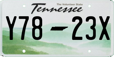 TN license plate Y7823X