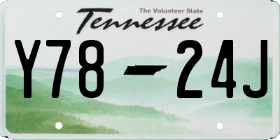TN license plate Y7824J