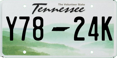 TN license plate Y7824K