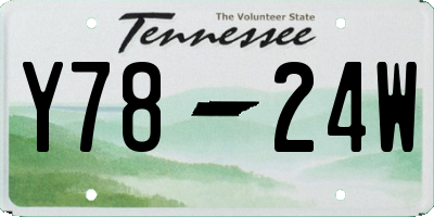 TN license plate Y7824W