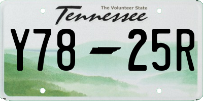 TN license plate Y7825R