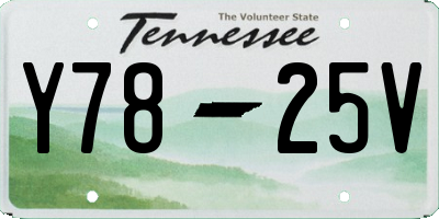 TN license plate Y7825V