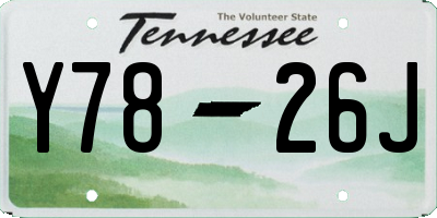 TN license plate Y7826J