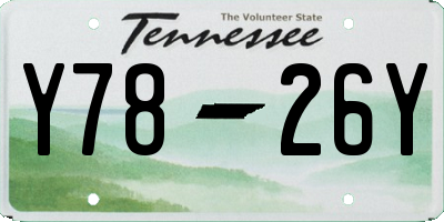 TN license plate Y7826Y