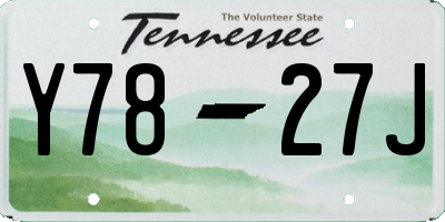 TN license plate Y7827J