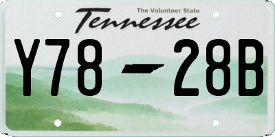 TN license plate Y7828B