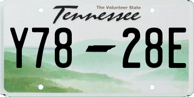TN license plate Y7828E
