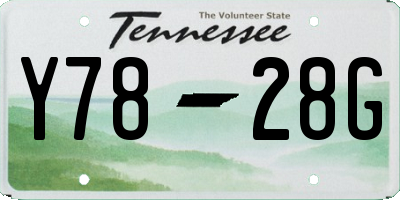 TN license plate Y7828G