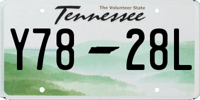 TN license plate Y7828L