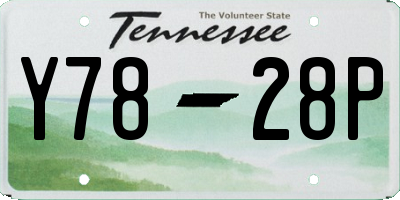 TN license plate Y7828P