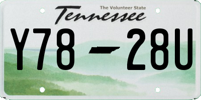 TN license plate Y7828U
