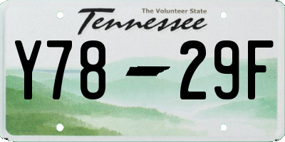 TN license plate Y7829F