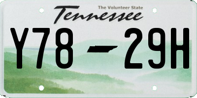 TN license plate Y7829H