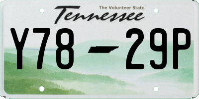 TN license plate Y7829P