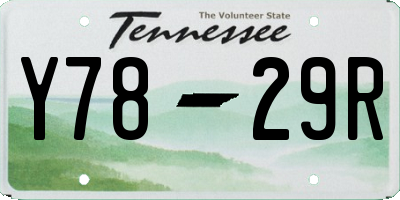 TN license plate Y7829R