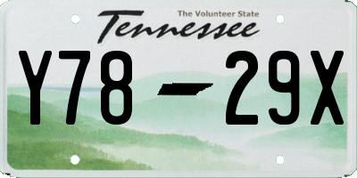 TN license plate Y7829X