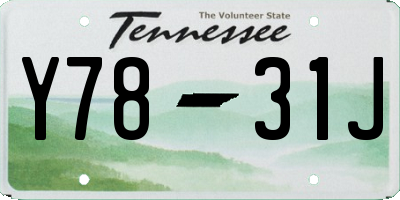 TN license plate Y7831J