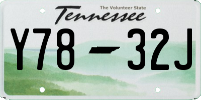 TN license plate Y7832J