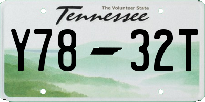 TN license plate Y7832T