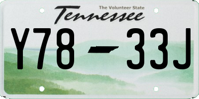 TN license plate Y7833J