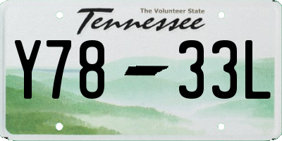 TN license plate Y7833L