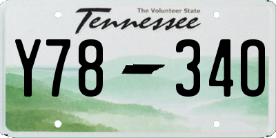 TN license plate Y7834O