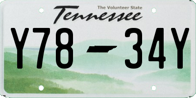 TN license plate Y7834Y