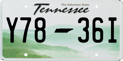 TN license plate Y7836I