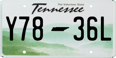 TN license plate Y7836L