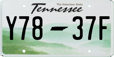 TN license plate Y7837F