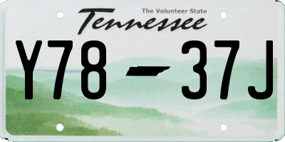 TN license plate Y7837J