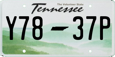 TN license plate Y7837P
