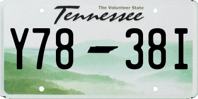 TN license plate Y7838I