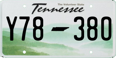 TN license plate Y7838O