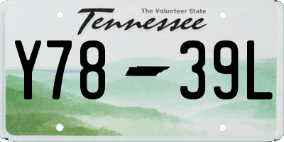 TN license plate Y7839L