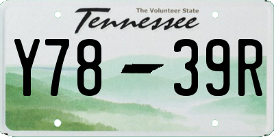 TN license plate Y7839R