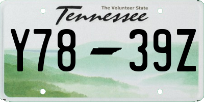 TN license plate Y7839Z