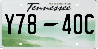 TN license plate Y7840C