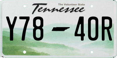 TN license plate Y7840R