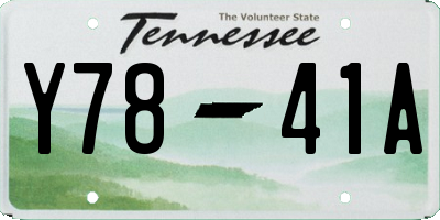 TN license plate Y7841A