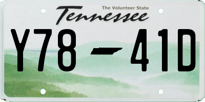 TN license plate Y7841D