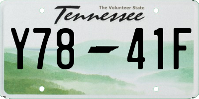 TN license plate Y7841F