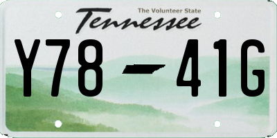 TN license plate Y7841G
