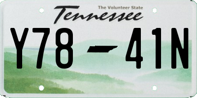 TN license plate Y7841N