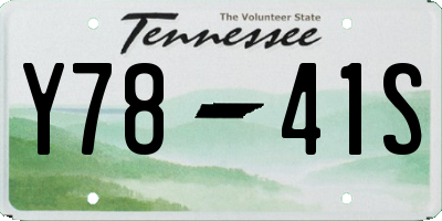 TN license plate Y7841S