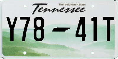TN license plate Y7841T